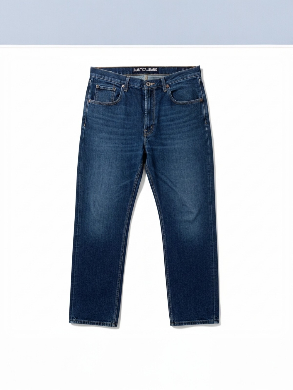 Nautica Men's Dark Blue Straight-Leg Jeans ♡